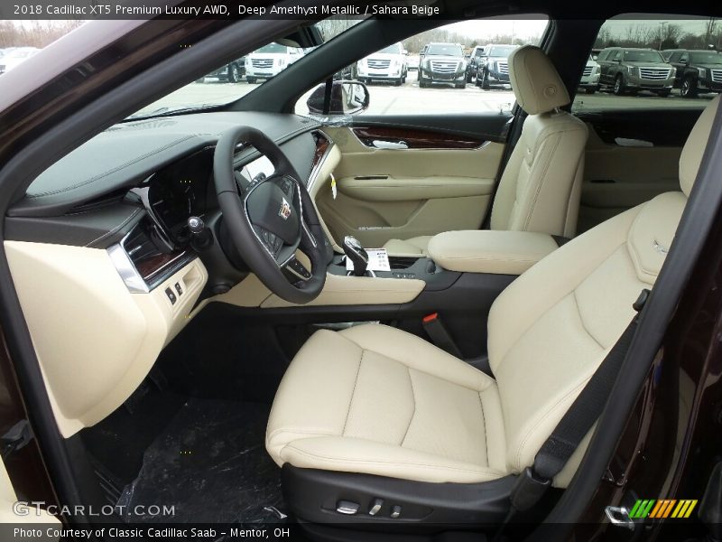 Deep Amethyst Metallic / Sahara Beige 2018 Cadillac XT5 Premium Luxury AWD