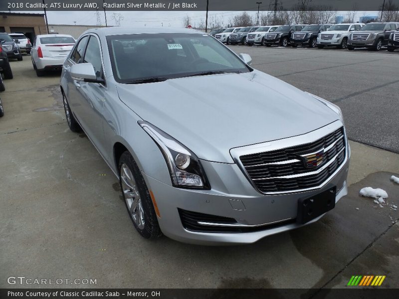 Radiant Silver Metallic / Jet Black 2018 Cadillac ATS Luxury AWD