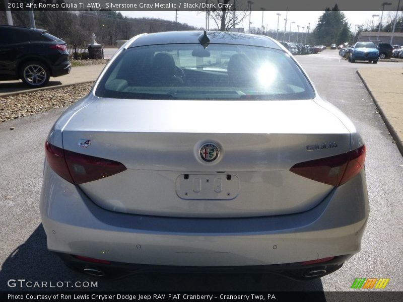 Silverstone Gray Metallic / Black/Dark Gray 2018 Alfa Romeo Giulia Ti AWD