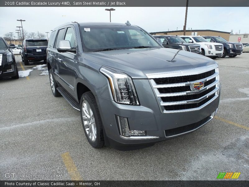 Satin Steel Metallic / Jet Black 2018 Cadillac Escalade Luxury 4WD