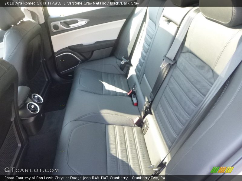 Silverstone Gray Metallic / Black/Dark Gray 2018 Alfa Romeo Giulia Ti AWD