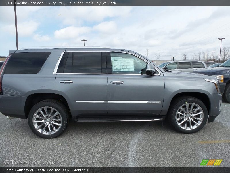 Satin Steel Metallic / Jet Black 2018 Cadillac Escalade Luxury 4WD