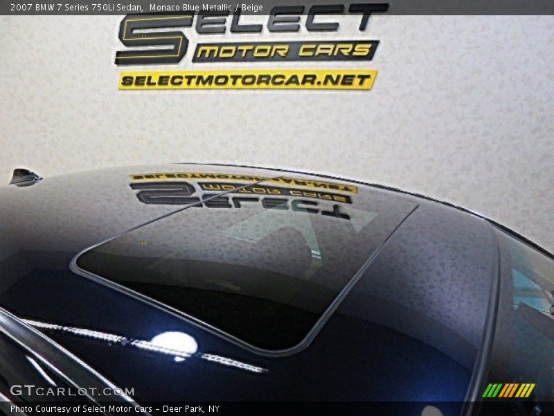 Monaco Blue Metallic / Beige 2007 BMW 7 Series 750Li Sedan