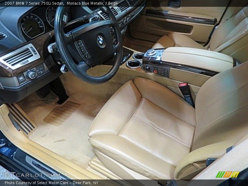 Monaco Blue Metallic / Beige 2007 BMW 7 Series 750Li Sedan