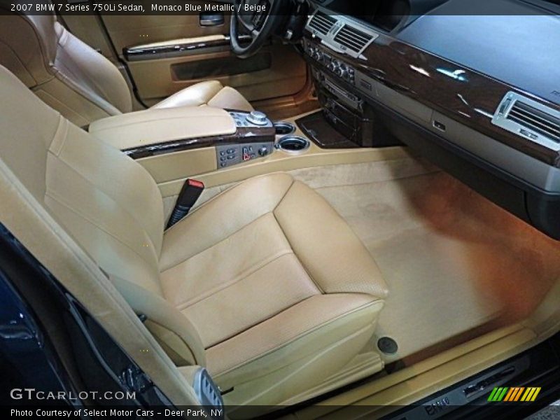 Monaco Blue Metallic / Beige 2007 BMW 7 Series 750Li Sedan