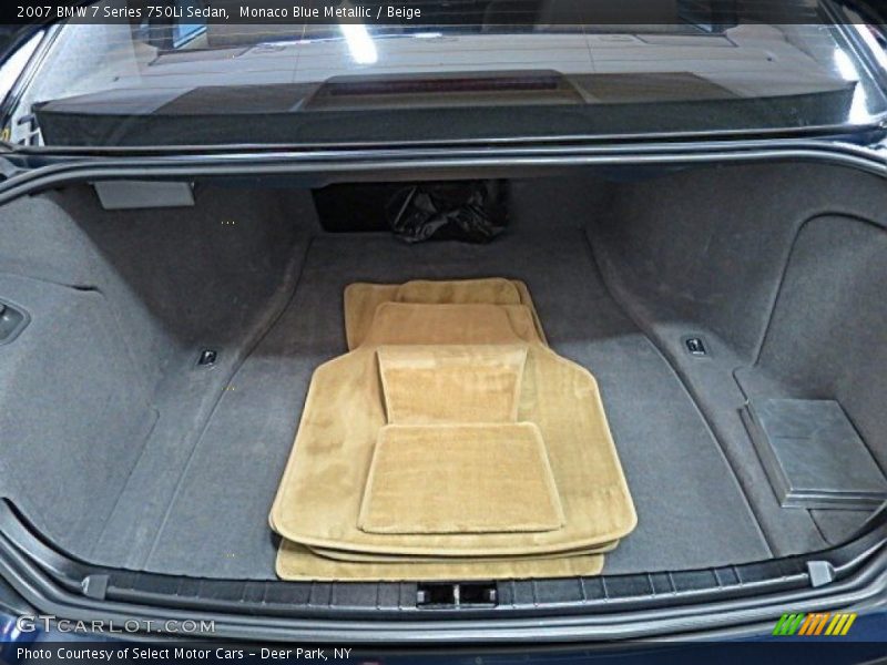Monaco Blue Metallic / Beige 2007 BMW 7 Series 750Li Sedan