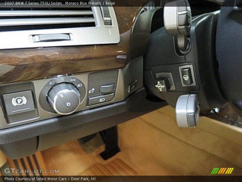 Monaco Blue Metallic / Beige 2007 BMW 7 Series 750Li Sedan