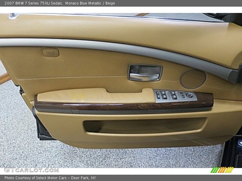 Monaco Blue Metallic / Beige 2007 BMW 7 Series 750Li Sedan