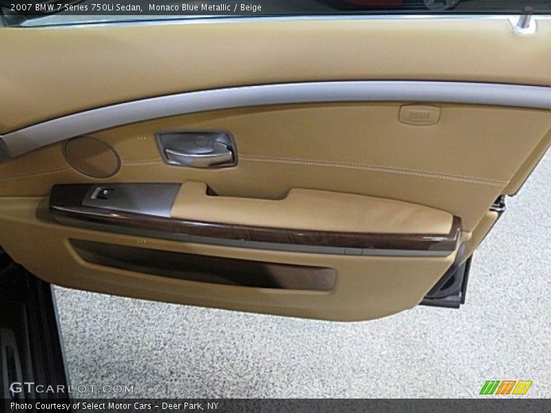 Monaco Blue Metallic / Beige 2007 BMW 7 Series 750Li Sedan