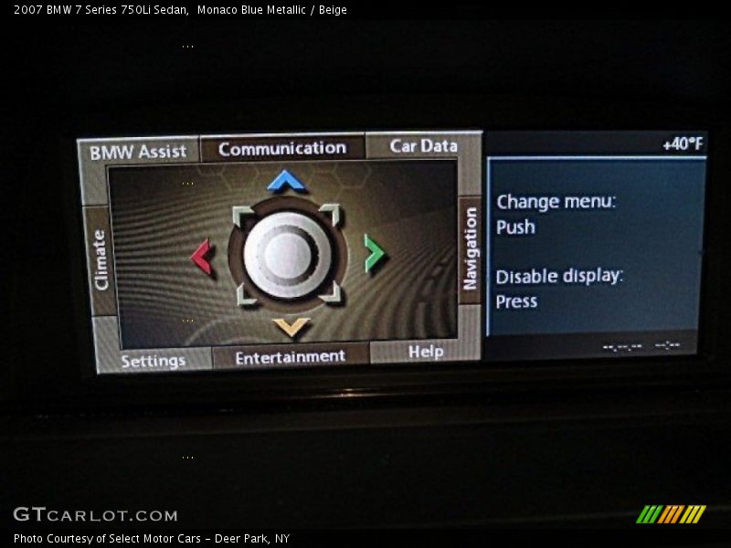 Monaco Blue Metallic / Beige 2007 BMW 7 Series 750Li Sedan