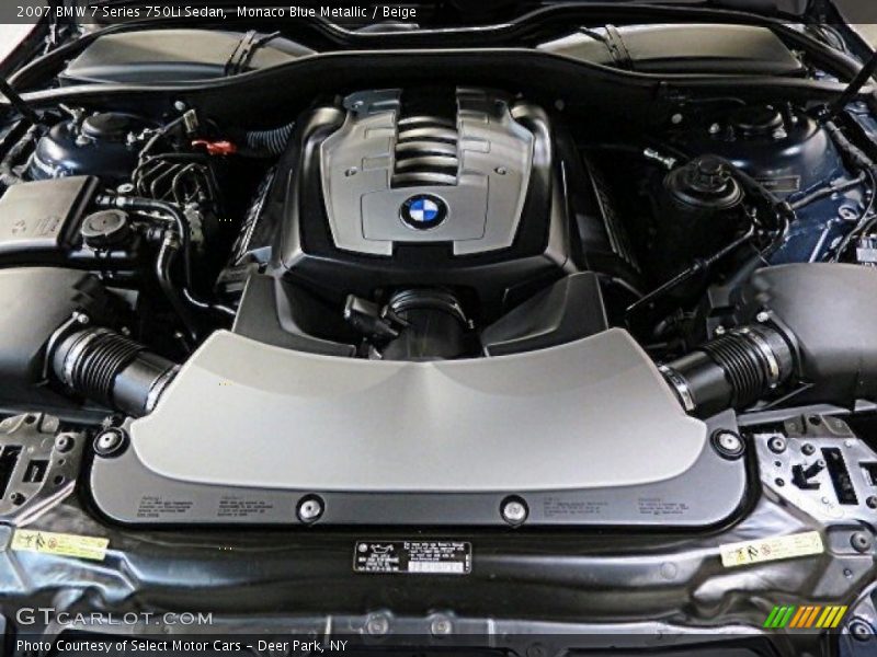 Monaco Blue Metallic / Beige 2007 BMW 7 Series 750Li Sedan