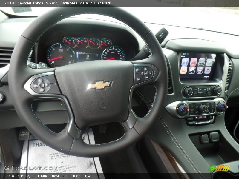 Satin Steel Metallic / Jet Black 2018 Chevrolet Tahoe LS 4WD