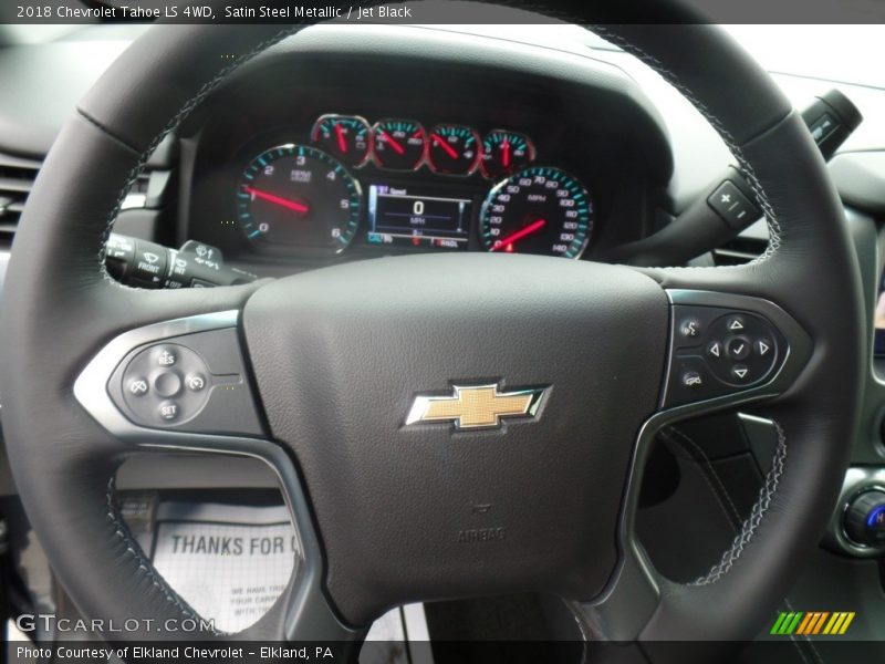 Satin Steel Metallic / Jet Black 2018 Chevrolet Tahoe LS 4WD