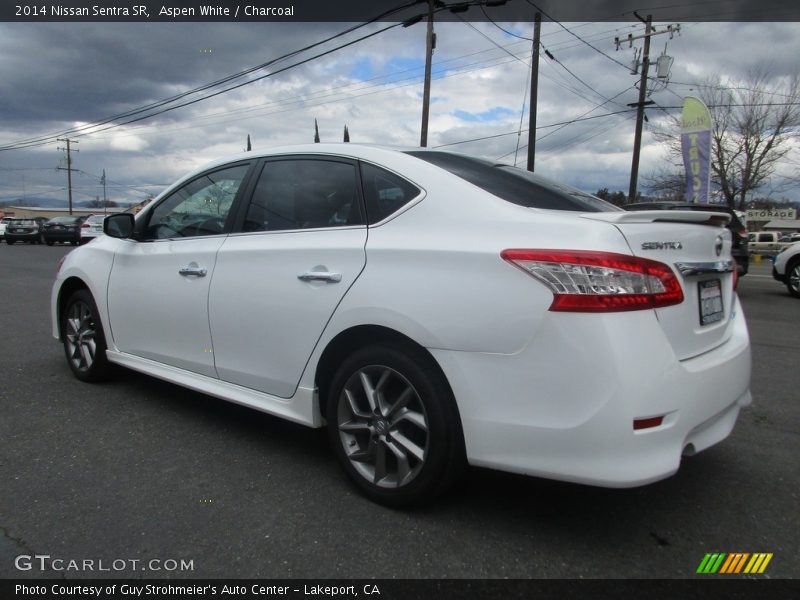 Aspen White / Charcoal 2014 Nissan Sentra SR