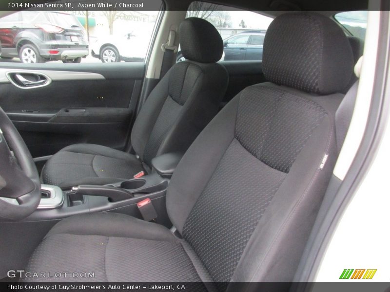 Aspen White / Charcoal 2014 Nissan Sentra SR