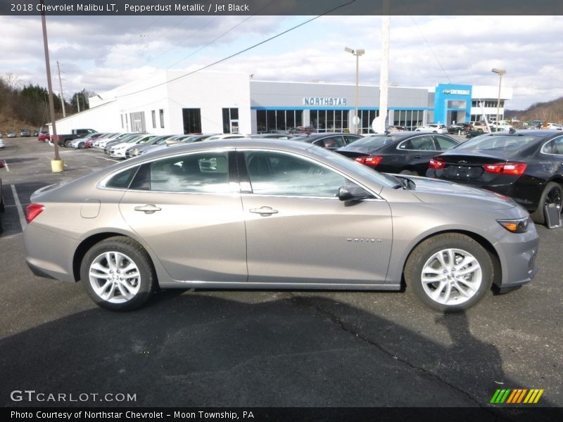 Pepperdust Metallic / Jet Black 2018 Chevrolet Malibu LT