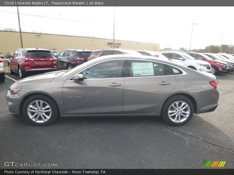 Pepperdust Metallic / Jet Black 2018 Chevrolet Malibu LT
