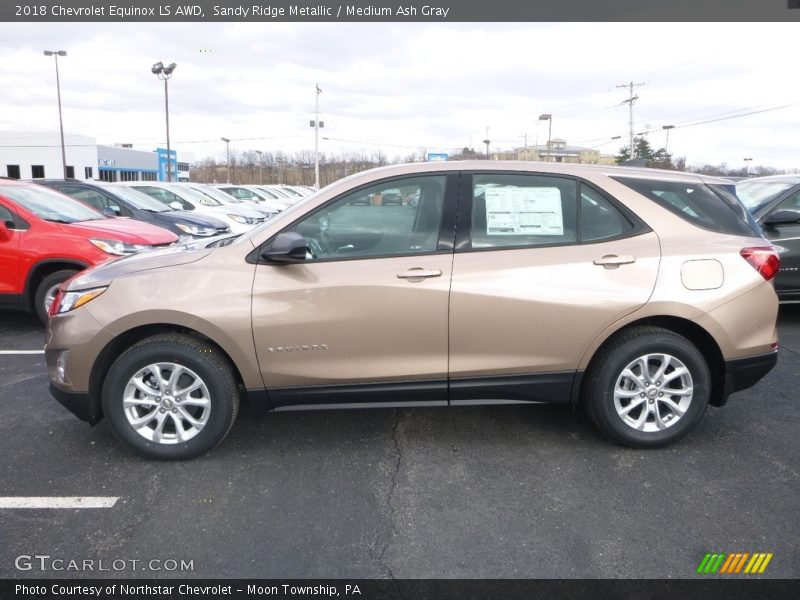 Sandy Ridge Metallic / Medium Ash Gray 2018 Chevrolet Equinox LS AWD