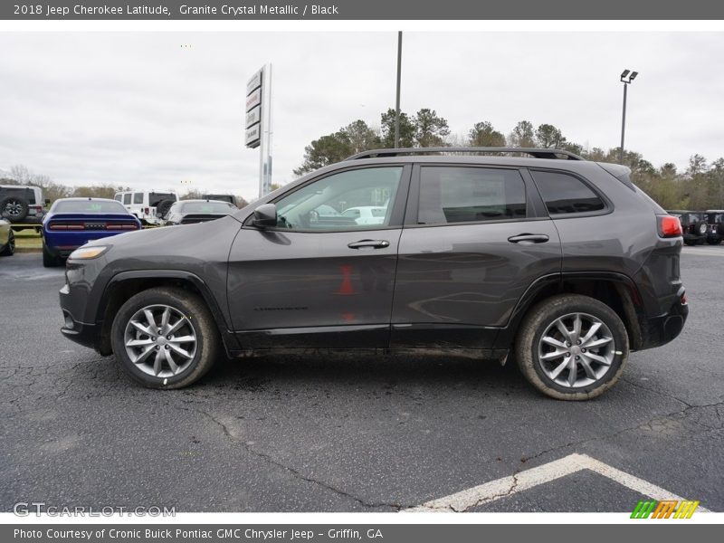 Granite Crystal Metallic / Black 2018 Jeep Cherokee Latitude