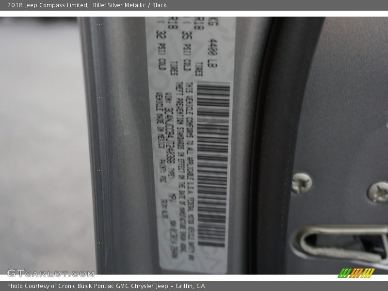 Billet Silver Metallic / Black 2018 Jeep Compass Limited