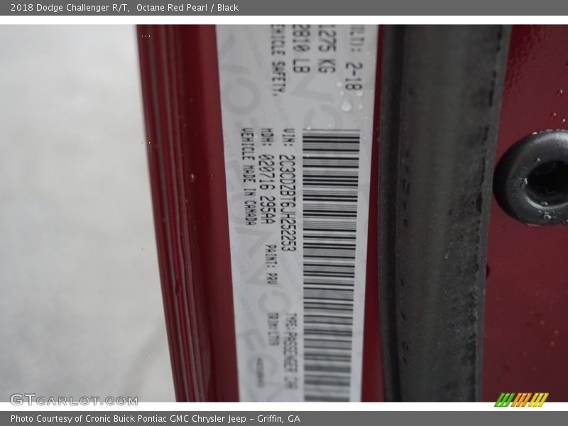 Octane Red Pearl / Black 2018 Dodge Challenger R/T