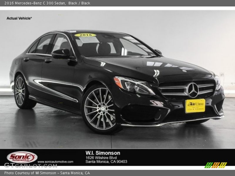 Black / Black 2016 Mercedes-Benz C 300 Sedan