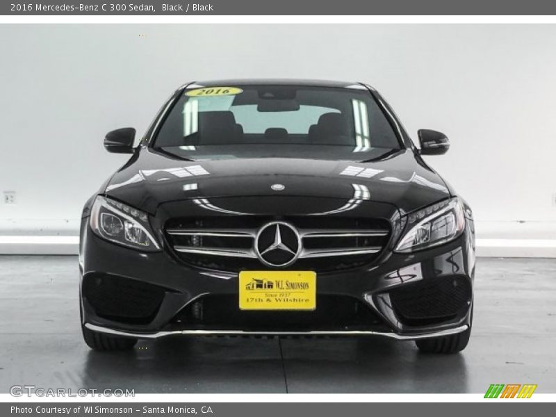 Black / Black 2016 Mercedes-Benz C 300 Sedan