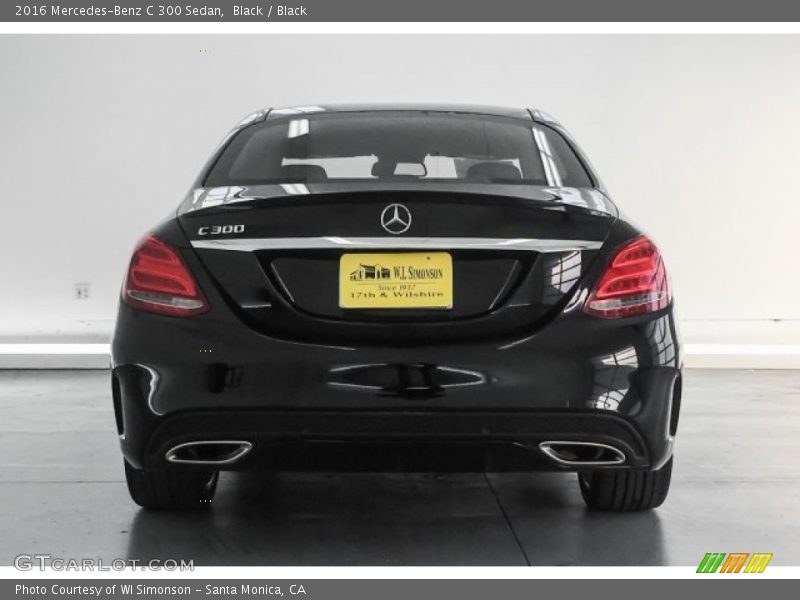 Black / Black 2016 Mercedes-Benz C 300 Sedan