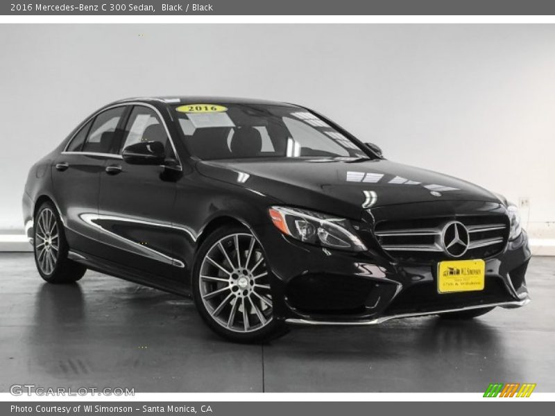 Black / Black 2016 Mercedes-Benz C 300 Sedan