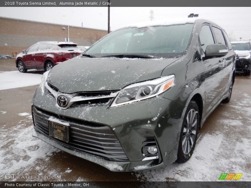 Alumina Jade Metallic / Gray 2018 Toyota Sienna Limited