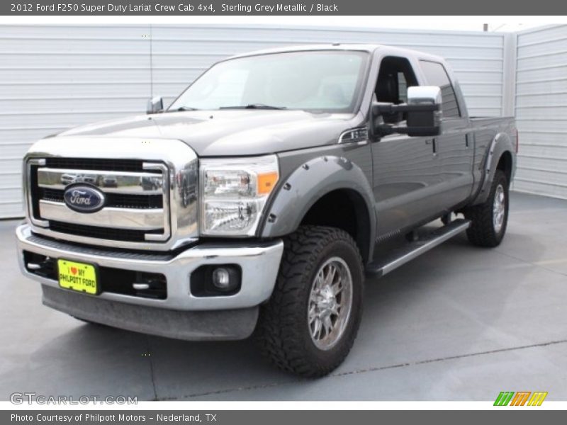 Sterling Grey Metallic / Black 2012 Ford F250 Super Duty Lariat Crew Cab 4x4
