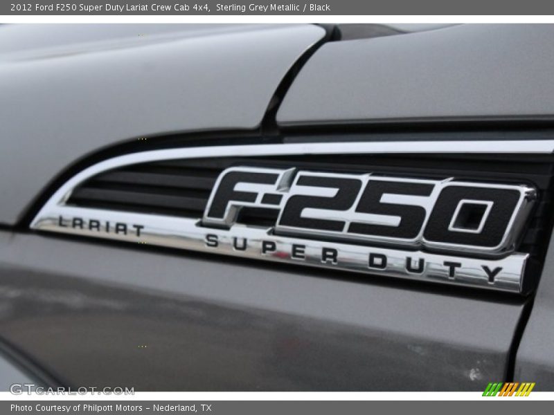 Sterling Grey Metallic / Black 2012 Ford F250 Super Duty Lariat Crew Cab 4x4