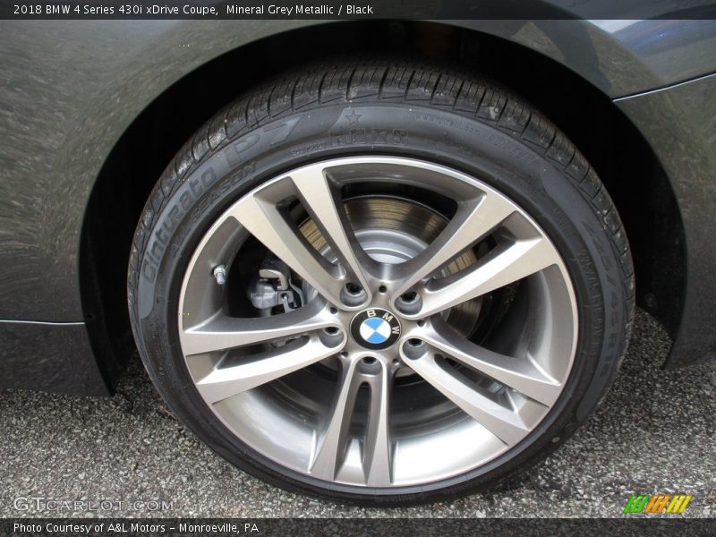 Mineral Grey Metallic / Black 2018 BMW 4 Series 430i xDrive Coupe