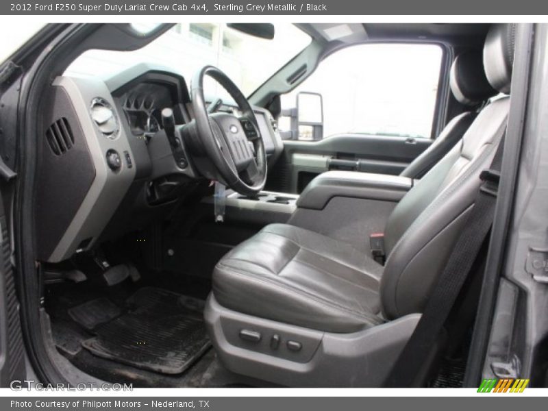 Sterling Grey Metallic / Black 2012 Ford F250 Super Duty Lariat Crew Cab 4x4