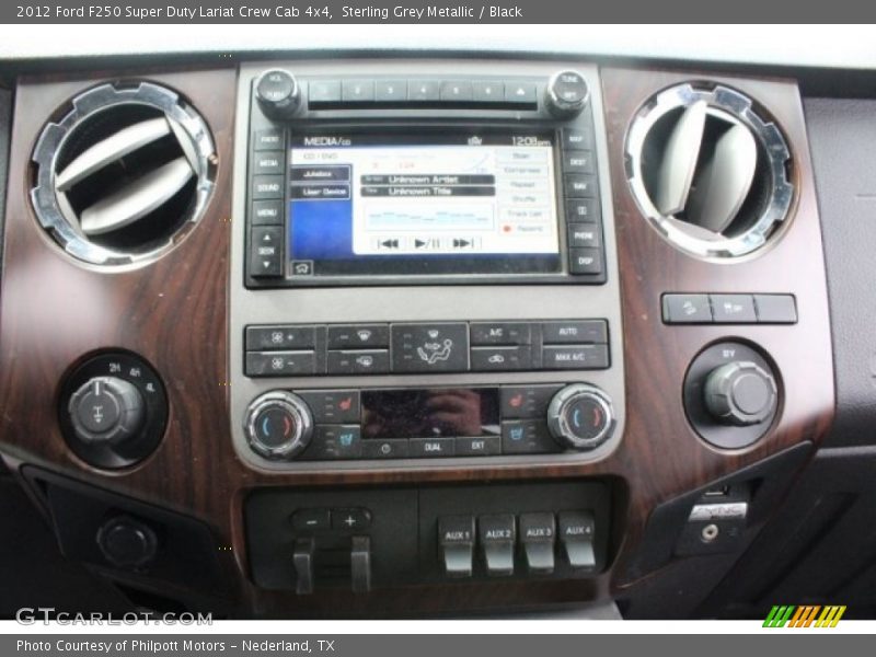 Sterling Grey Metallic / Black 2012 Ford F250 Super Duty Lariat Crew Cab 4x4