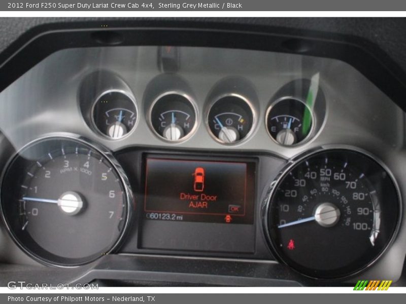 Sterling Grey Metallic / Black 2012 Ford F250 Super Duty Lariat Crew Cab 4x4