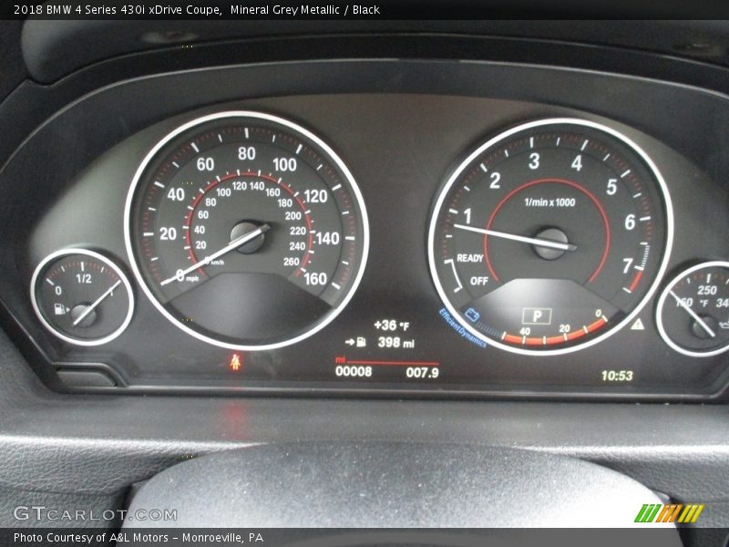 Mineral Grey Metallic / Black 2018 BMW 4 Series 430i xDrive Coupe