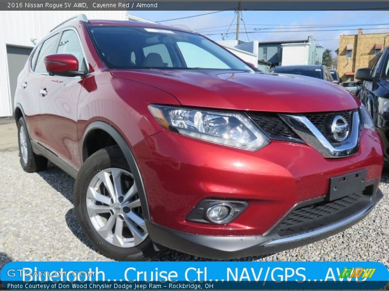 Cayenne Red / Almond 2016 Nissan Rogue SV AWD