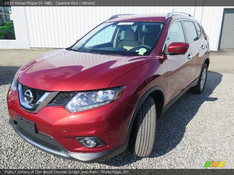 Cayenne Red / Almond 2016 Nissan Rogue SV AWD