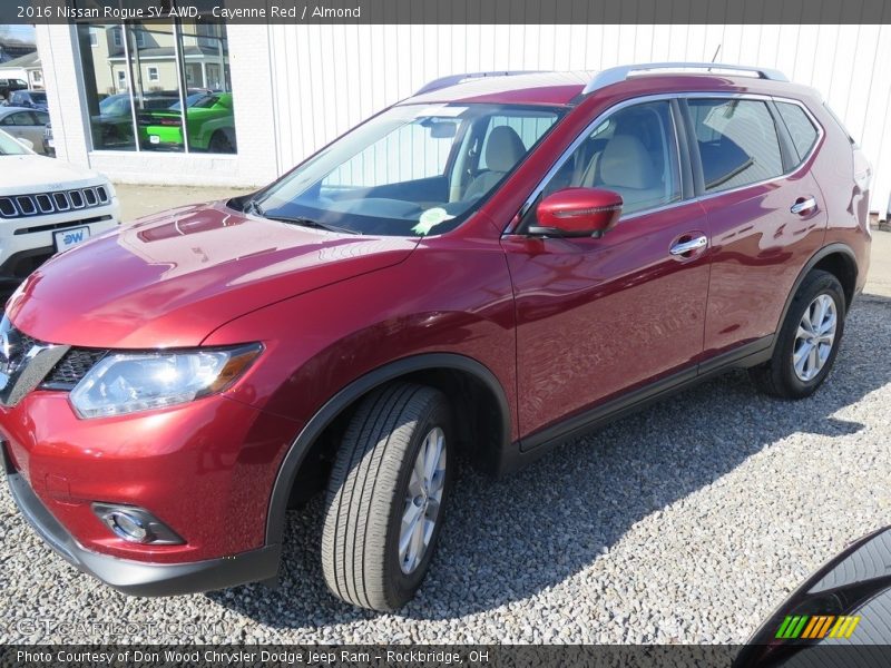 Cayenne Red / Almond 2016 Nissan Rogue SV AWD