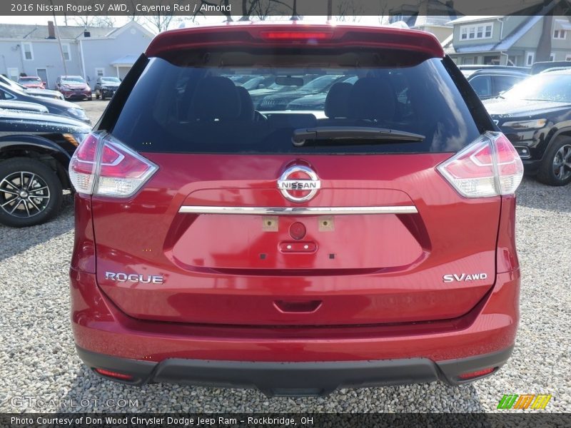 Cayenne Red / Almond 2016 Nissan Rogue SV AWD