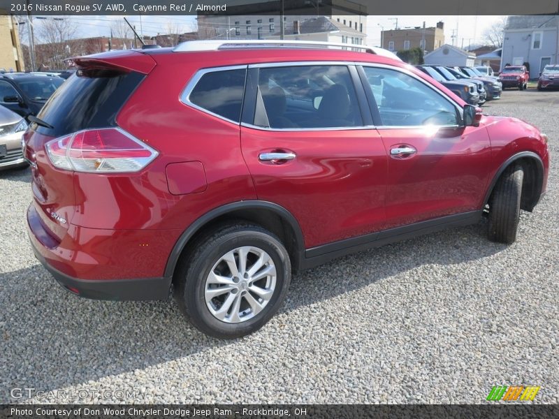 Cayenne Red / Almond 2016 Nissan Rogue SV AWD