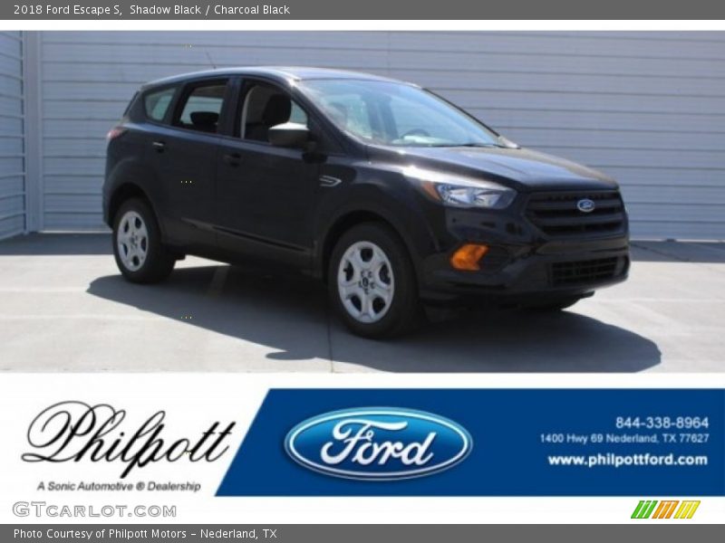 Shadow Black / Charcoal Black 2018 Ford Escape S