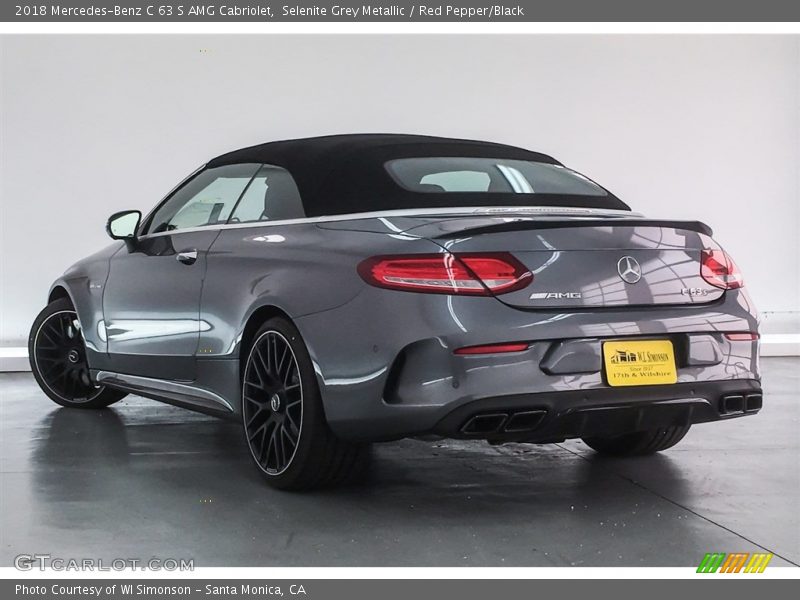 Selenite Grey Metallic / Red Pepper/Black 2018 Mercedes-Benz C 63 S AMG Cabriolet