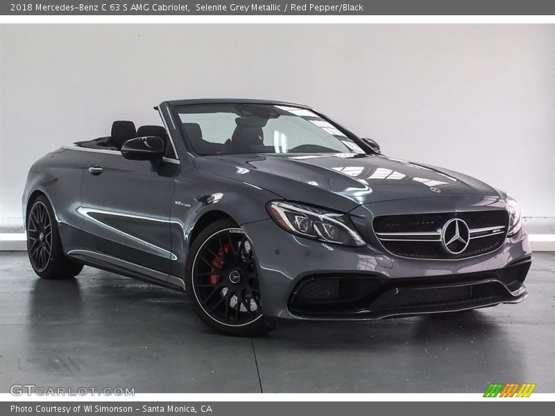 Selenite Grey Metallic / Red Pepper/Black 2018 Mercedes-Benz C 63 S AMG Cabriolet