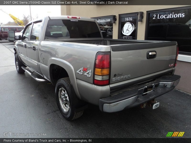 Steel Gray Metallic / Dark Charcoal 2007 GMC Sierra 2500HD Classic SLE Crew Cab 4x4