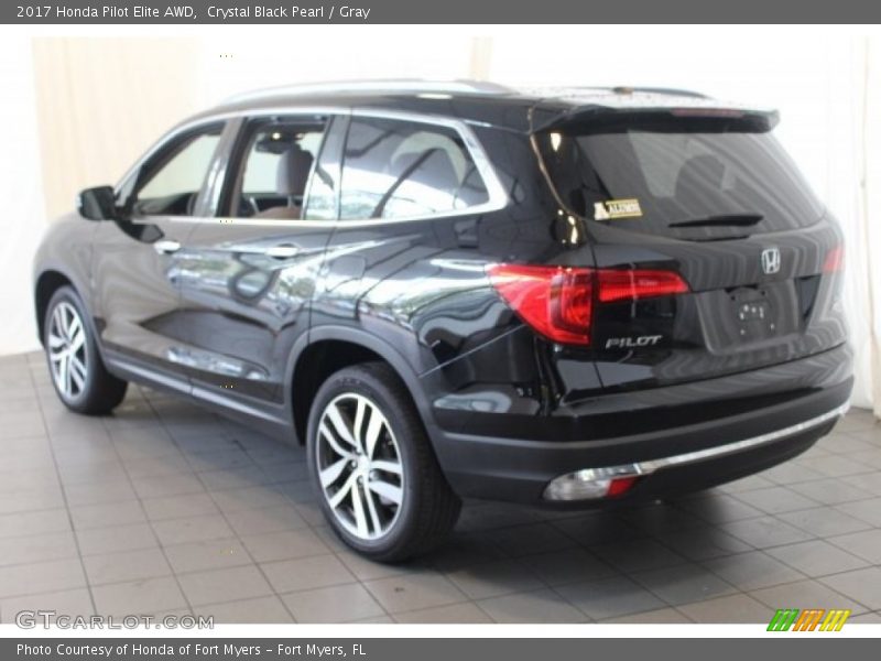 Crystal Black Pearl / Gray 2017 Honda Pilot Elite AWD