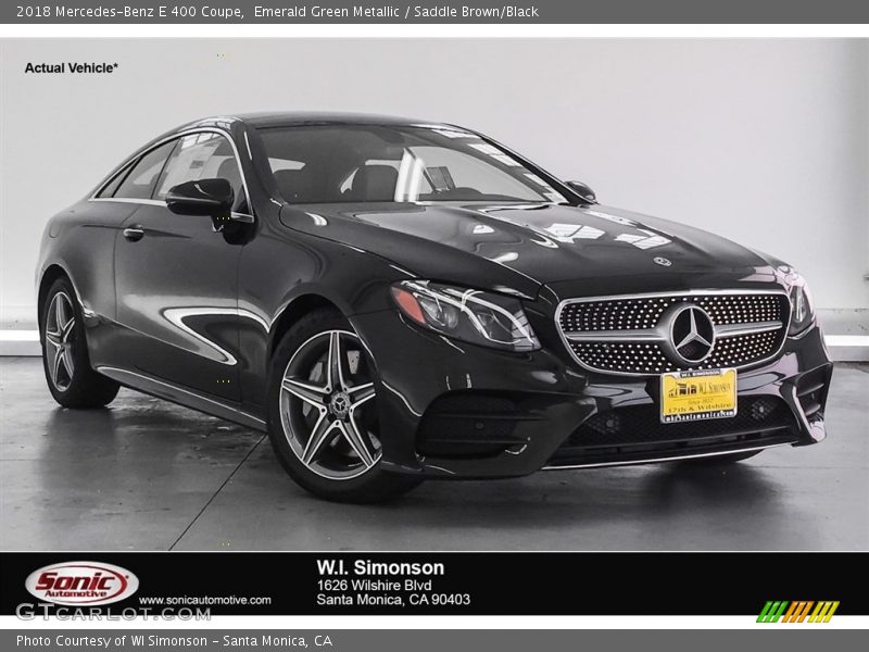 Emerald Green Metallic / Saddle Brown/Black 2018 Mercedes-Benz E 400 Coupe