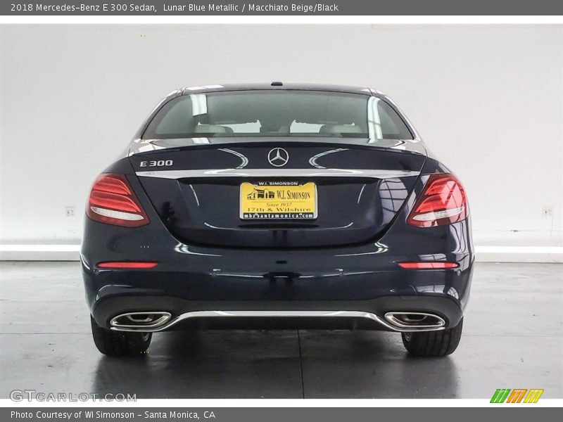 Lunar Blue Metallic / Macchiato Beige/Black 2018 Mercedes-Benz E 300 Sedan