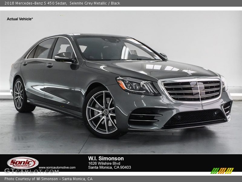 Selenite Grey Metallic / Black 2018 Mercedes-Benz S 450 Sedan